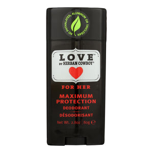 Herban Cowboy Deodorant - Love Maximum Protection - 2.8 Oz - Vita-Shoppe.com