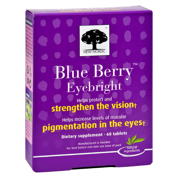 New Nordic Blue Berry Eyebright - 60 Tablets - Vita-Shoppe.com