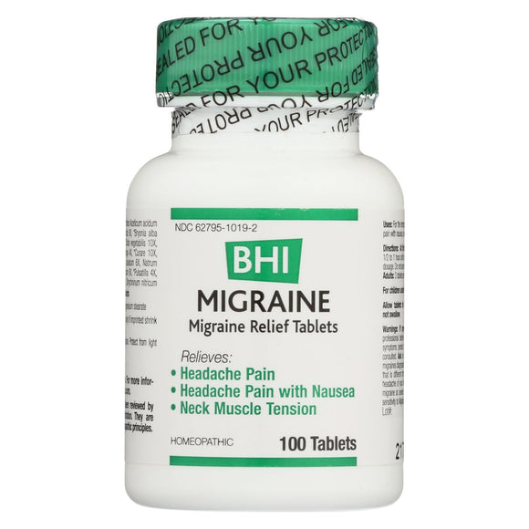 Bhi - Migraine Relief - 100 Tablets - Vita-Shoppe.com