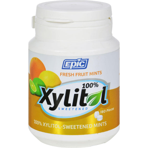 Epic Dental Mints - Fruit Xylitol Bottle - 180 Ct - Vita-Shoppe.com