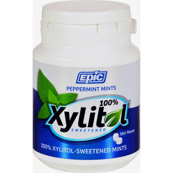 Epic Dental Mints - Peppermint Xylitol Bottle - 180 Ct - Vita-Shoppe.com