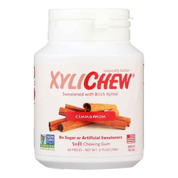 Xylichew Gum - Cinnamon - Jar - 60 Pieces - 1 Case - Vita-Shoppe.com