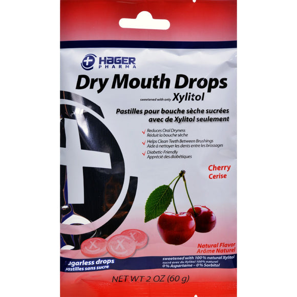 Hager Pharma Dry Mouth Drops - Cherry - 2 Oz - Vita-Shoppe.com