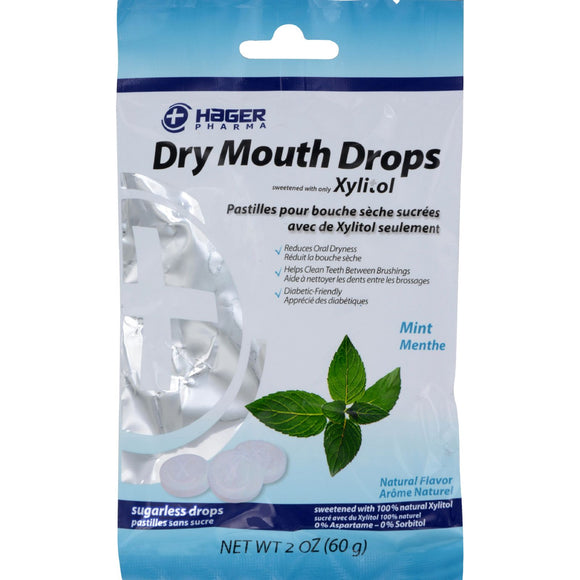 Hager Pharma Dry Mouth Drops - Mint - 2 Oz - Vita-Shoppe.com