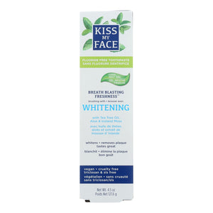 Kiss My Face Toothpaste - Whitening - Fluoride Free - Gel - 4.5 Oz - Vita-Shoppe.com