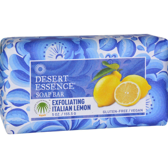 Desert Essence Bar Soap - Exfoliating Italian Lemon - 5 Oz - Vita-Shoppe.com