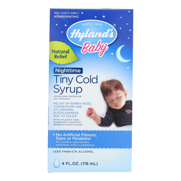 Hylands Homepathic Cold Syrup - Nighttime Tiny - Baby - 4 Fl Oz - Vita-Shoppe.com