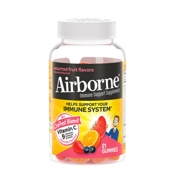 Airborne - Vitamin C Gummies For Adults - Assorted Fruit Flavors - 21 Count - Vita-Shoppe.com