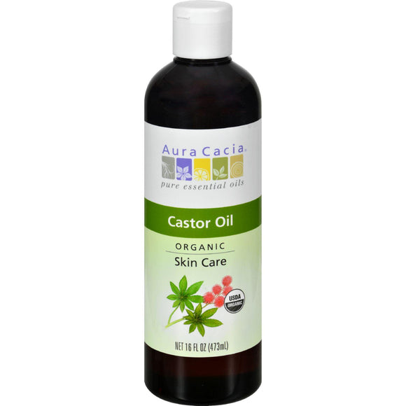 Aura Cacia Skin Care Oil - Organic Castor Oil - 16 Fl Oz - Vita-Shoppe.com