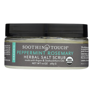 Soothing Touch Scrub - Organic - Salt - Herbal - Peppermint Rosemary - 10 Oz - Vita-Shoppe.com