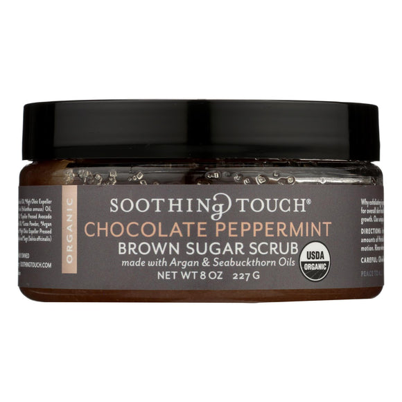 Soothing Touch Scrub - Organic - Sugar - Chocolate Peppermint Brown Sugar - 8 Oz - Vita-Shoppe.com