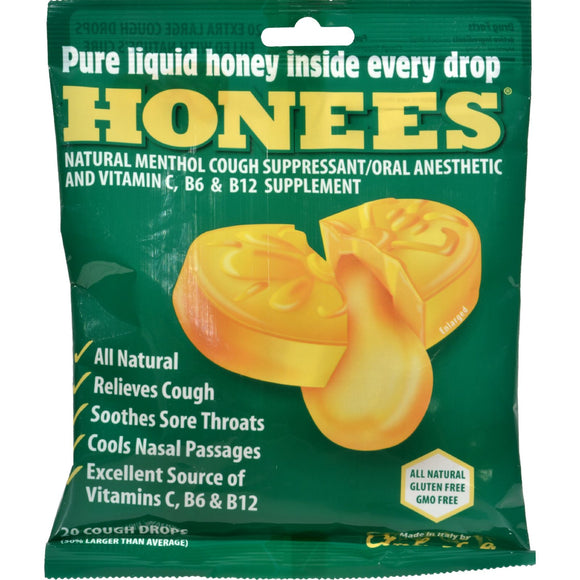 Honees Cough Drops - Extra Large - Menthol - 20 Count - Vita-Shoppe.com