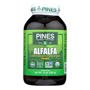 Pines International Alfalfa - Organic - Powder - 10 Oz - Vita-Shoppe.com