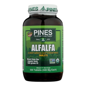 Pines International Alfalfa - Organic - Tablets - 500 Tablets - Vita-Shoppe.com