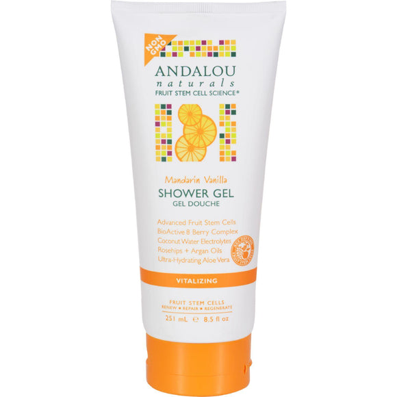 Andalou Naturals Shower Gel - Mandarin Vanilla Vitalizing - 8.5 Fl Oz - Vita-Shoppe.com