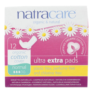 Natracare Ultra Extra Pads W-wings - Normal -  12 Count - Vita-Shoppe.com