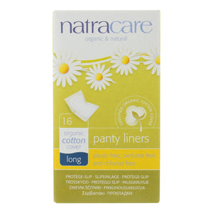 Natracare Panty Liners - Long - Wrapped - 16 Count - Vita-Shoppe.com