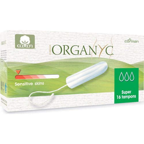 Organyc Tampons - 100 Percent Organic Cotton - Super - Non Applictr - 16 Ct - Vita-Shoppe.com