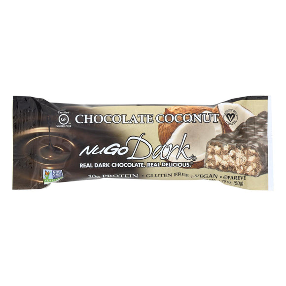 Nugo Nutrition Bar - Nugo Dark - Chocolate Coconut - 1.76 Oz - 1 Case - Vita-Shoppe.com
