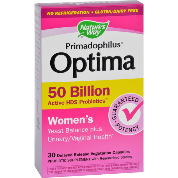 Nature's Way Primadophilus Optima - Womens - 50 Billion - 30 Vegetarian Capsules - Vita-Shoppe.com