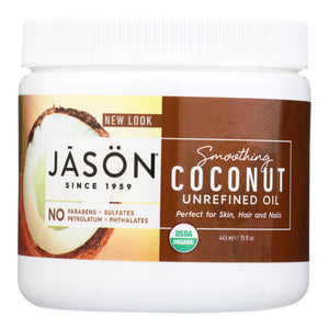 Jason Natural Products Coconut Oil - Organic - Virgin - 15 Fl Oz - Vita-Shoppe.com