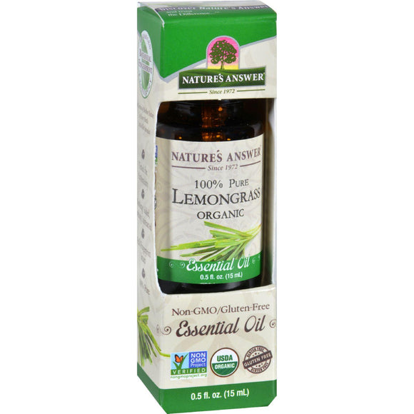 Natures Answer Essential Oil - Organic - Lemongrass - .5 Oz - Vita-Shoppe.com