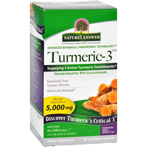 Natures Answer Turmeric-3 - 90 Vegetarian Capsules - Vita-Shoppe.com