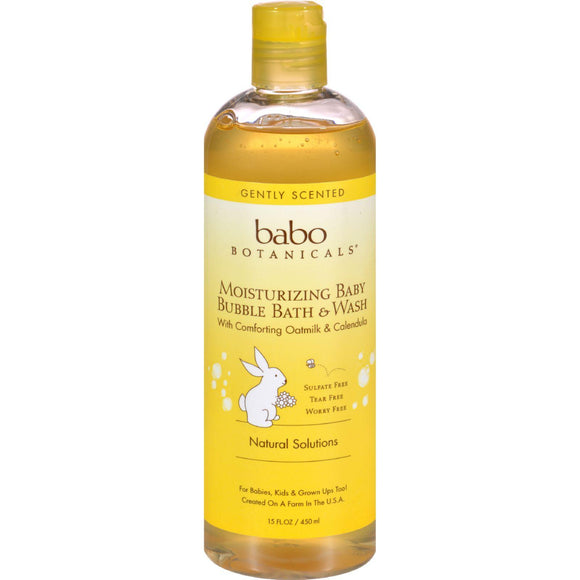 Babo Botanicals Baby Bubble Bath And Wash - Moisturizing - Oatmilk - 15 Oz - Vita-Shoppe.com