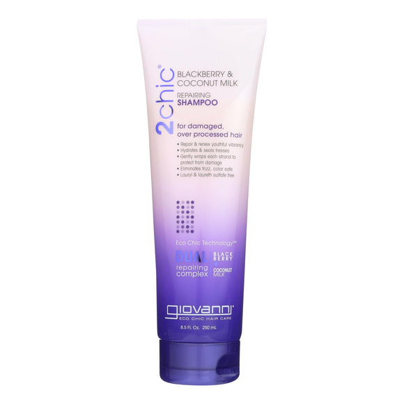 Giovanni Hair Care Products Shampoo - 2chic - Ultra Repair - Blackberry And Coconut Milk - 8.5 Oz - Vita-Shoppe.com