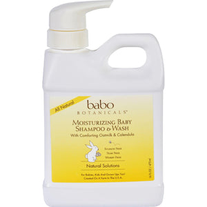 Babo Botanicals Baby Shampoo And Wash - Moisturizing - Oatmilk - 16 Oz - Vita-Shoppe.com