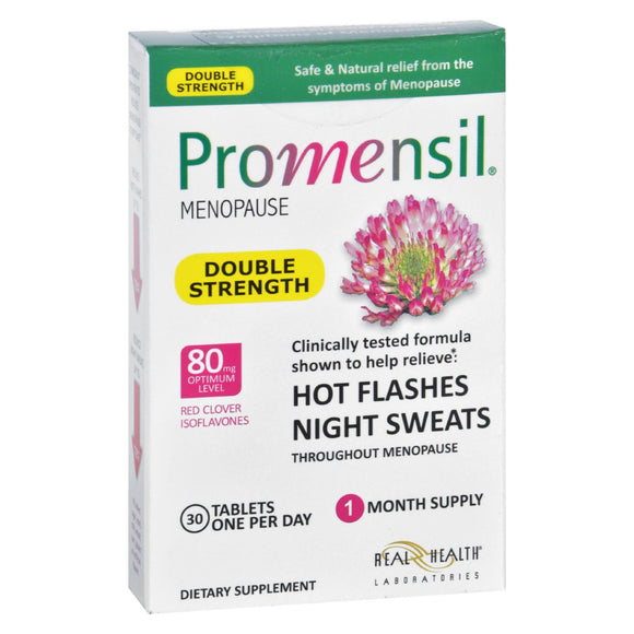 Promensil Menopause - Double Strength - Relief Hot Flashes Night Sweats - 30 Tablets - Vita-Shoppe.com