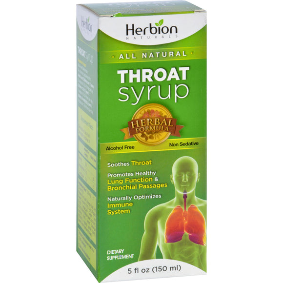 Herbion Naturals Throat Syrup - All Natural - 5 Oz - Vita-Shoppe.com