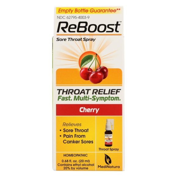 Reboost Throat Relief Spray - .68 Oz - Vita-Shoppe.com
