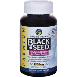 Black Seed Oil - 1250 Mg - 60 Softgel Capsules - Vita-Shoppe.com