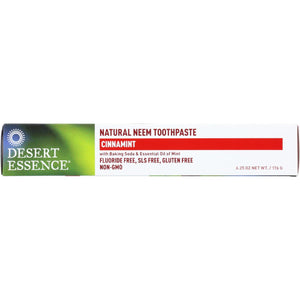 Desert Essence Toothpaste - Neem - Cinnamint - 6.25 Oz - 1 Each - Vita-Shoppe.com