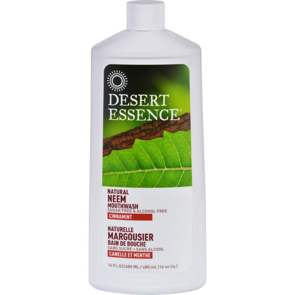Desert Essence Mouthwash - Natural Neem - Cinnamint - 16 Oz - Vita-Shoppe.com