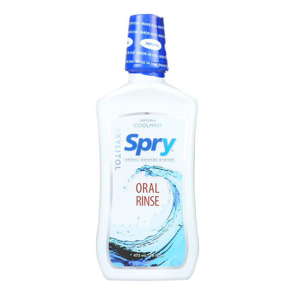 Spry Natural Oral Rinse - Cool Mint - 16 Fl Oz. - Vita-Shoppe.com