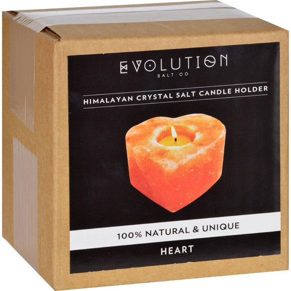Evolution Salt Tealight Candle Holder - Heart - 1 Count - Vita-Shoppe.com