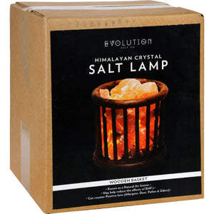 Evolution Salt Crystal Salt Lamp - Wooden Basket - 1 Count - Vita-Shoppe.com