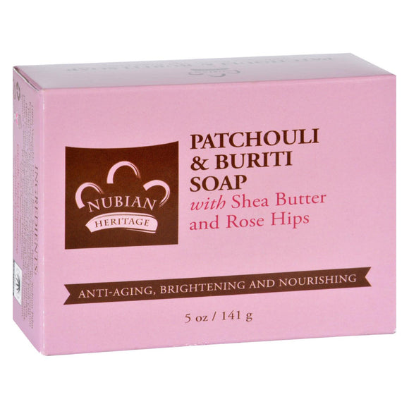 Nubian Heritage Bar Soap - Patchouli And Buriti - 5 Oz - Vita-Shoppe.com