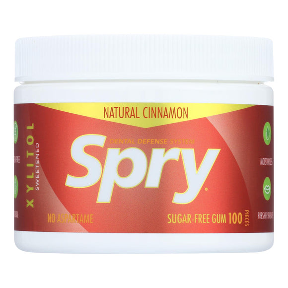 Spry Chewing Gum - Xylitol - Cinnamon - 100 Count - 1 Each - Vita-Shoppe.com