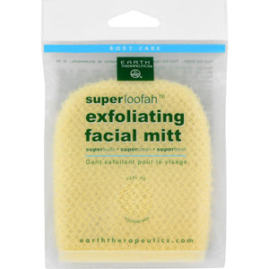 Earth Therapeutics Loofah - Super - Exfoliating - Facial Mitt - 1 Count - Vita-Shoppe.com