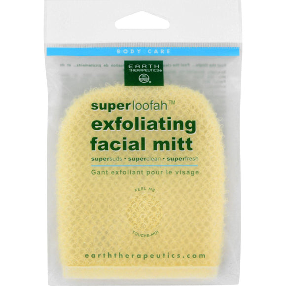 Earth Therapeutics Loofah - Super - Exfoliating - Facial Mitt - 1 Count - Vita-Shoppe.com