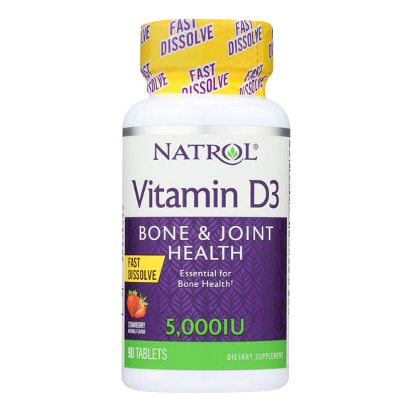 Natrol Vitamin D3 - 5000 Iu - Fast Dissolve - 90 Tablets - Vita-Shoppe.com