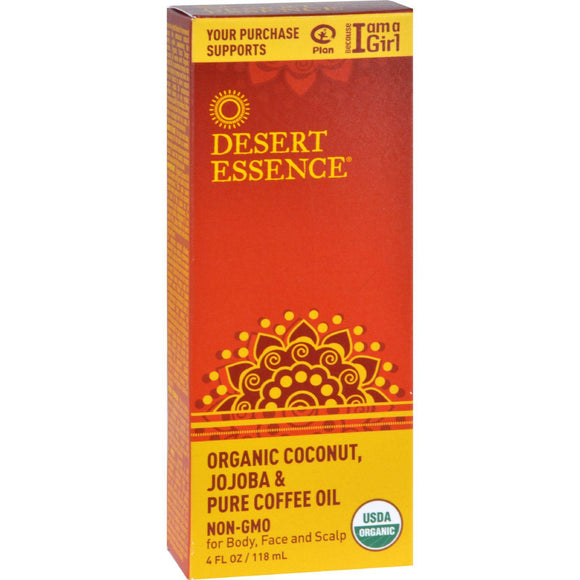 Desert Essence Coconut Jojoba And Coffee Oil - Organic - 4 Oz - Vita-Shoppe.com