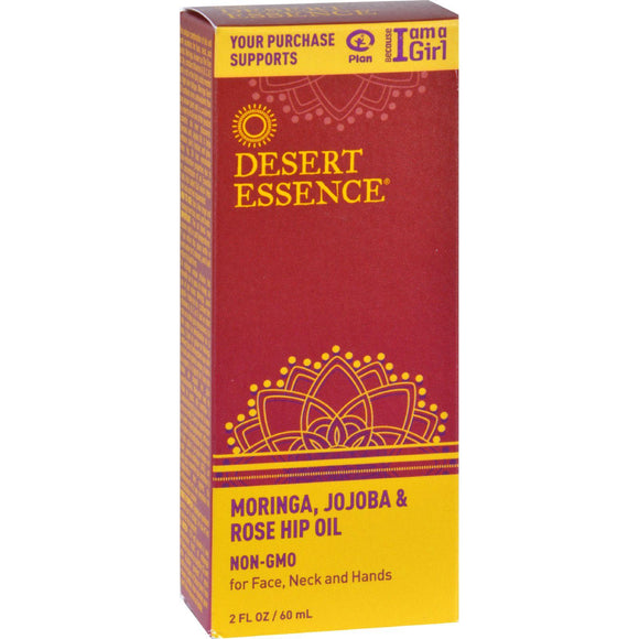 Desert Essence Moringa Jojoba And Rose Hip Oil - 2 Oz - Vita-Shoppe.com