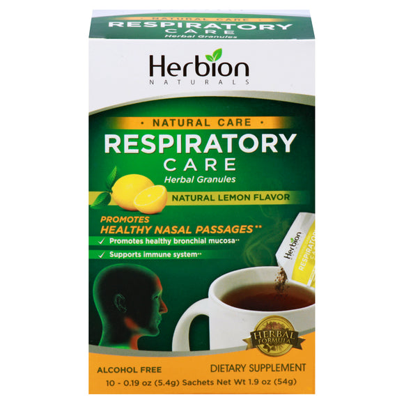 Herbion Naturals Respiratory Care - Natural Care - Herbal Granules - Lemon - 10 Packets - Vita-Shoppe.com