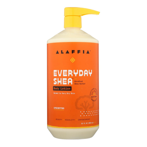 Alaffia - Everyday Lotion - Shea Unscented - 32 Oz. - Vita-Shoppe.com