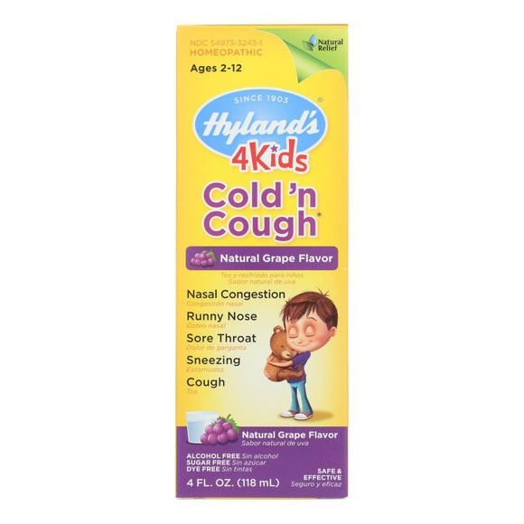 Hylands Homeopathic Cold N Cough - 4 Kids - Grape - 4 Oz - Vita-Shoppe.com