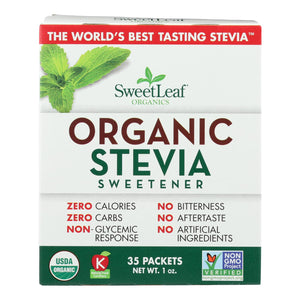 Sweet Leaf Sweetener - Organic - Stevia - 35 Count - Vita-Shoppe.com